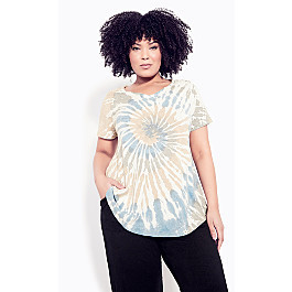 Miya Tie Dye Top - blue | Avenue