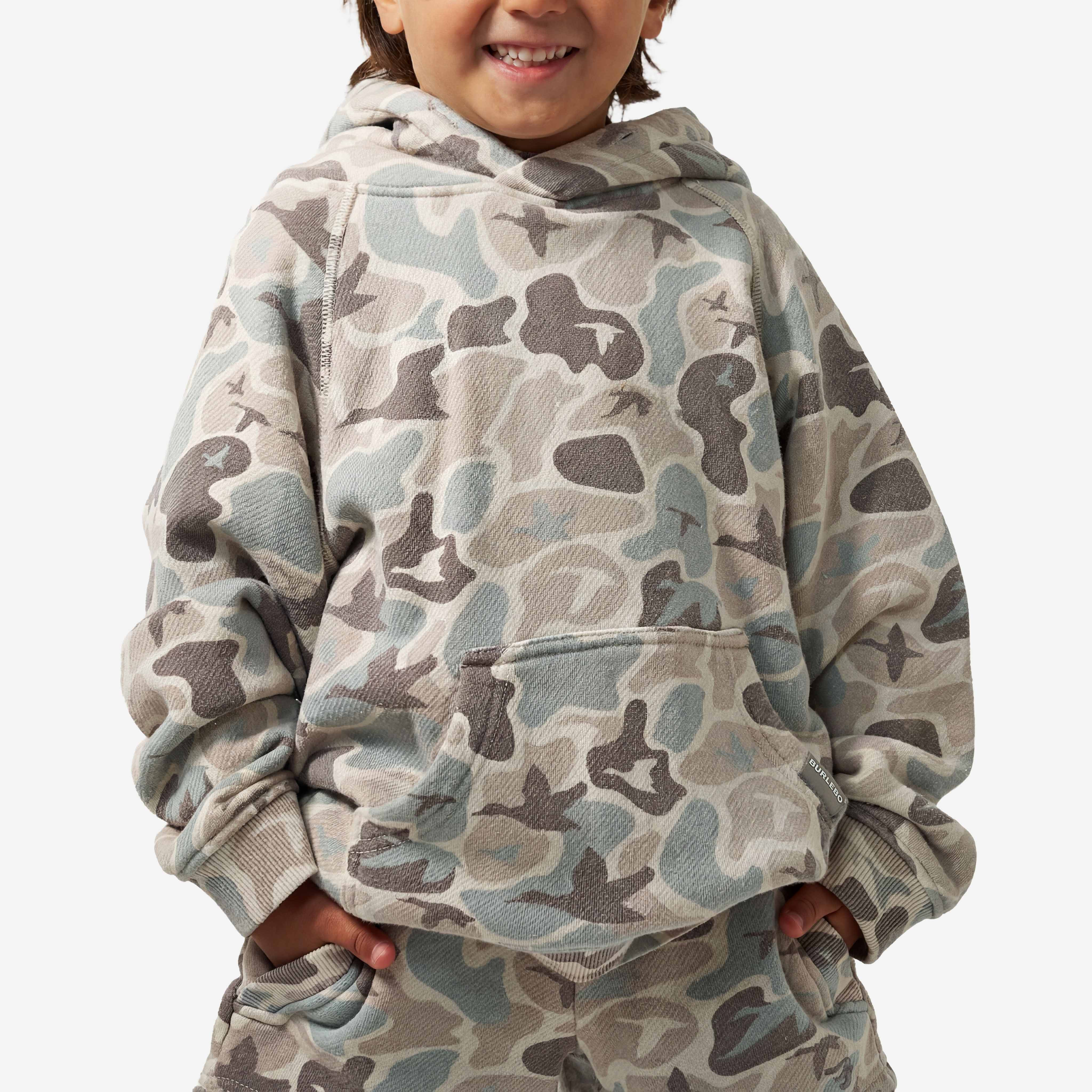 Youth Vintage Washed Hoodie - Mallard Mayhem Camo | BURLEBO