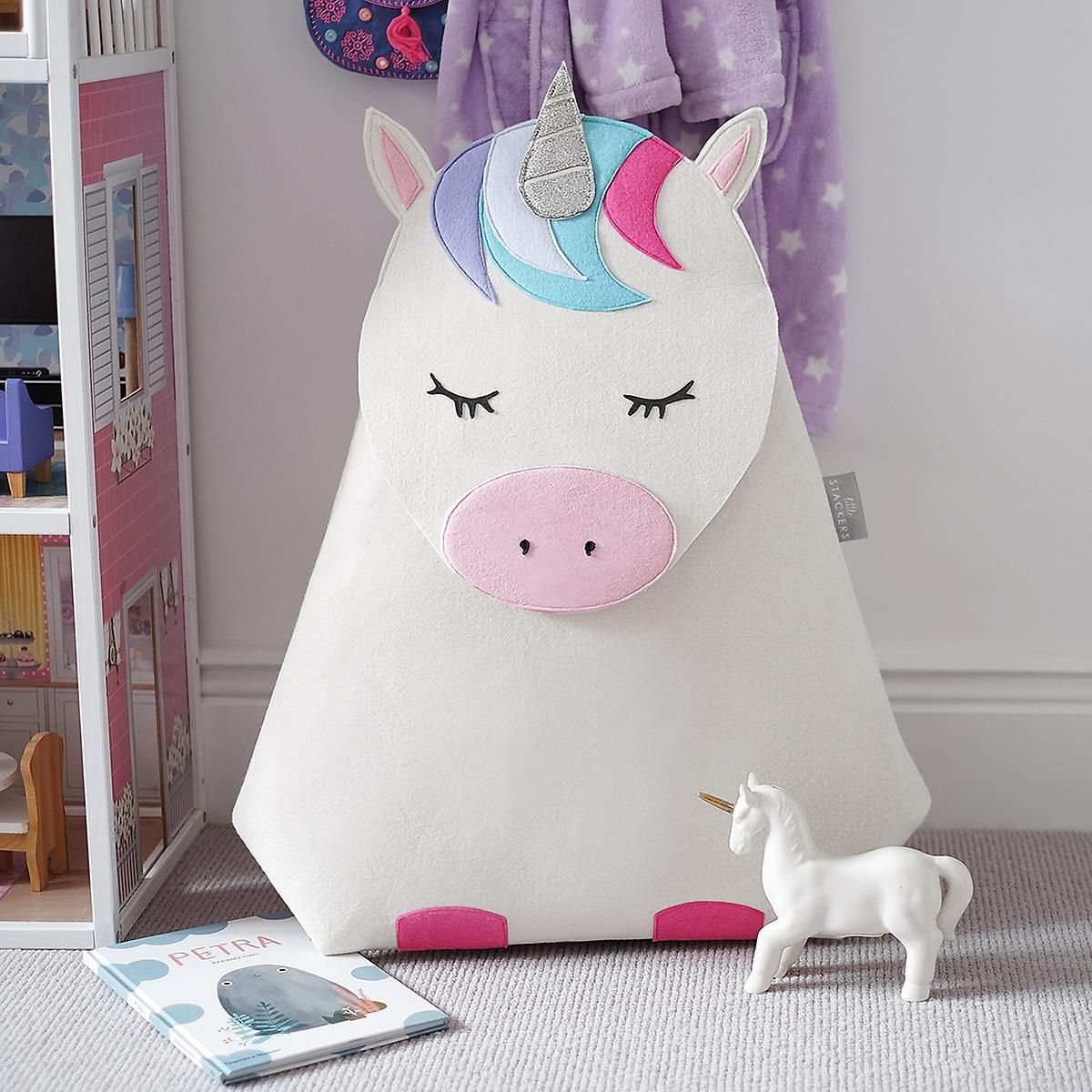 Little Stackers Lola Unicorn Hamper | The Container Store