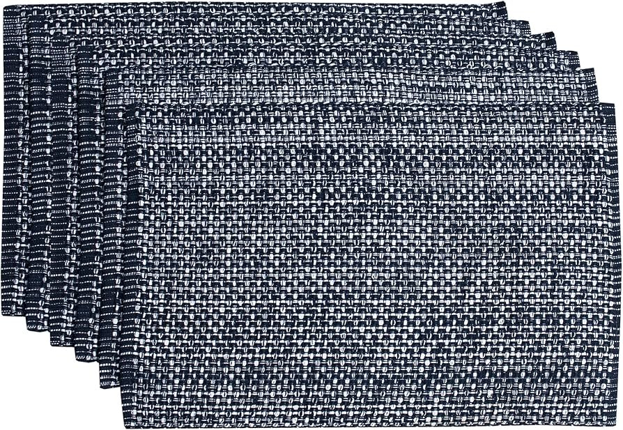 Sweet Home Collection 100% Cotton Placemats for Dining Room Rectangle Two Tone Woven Fabric 13" x... | Amazon (US)