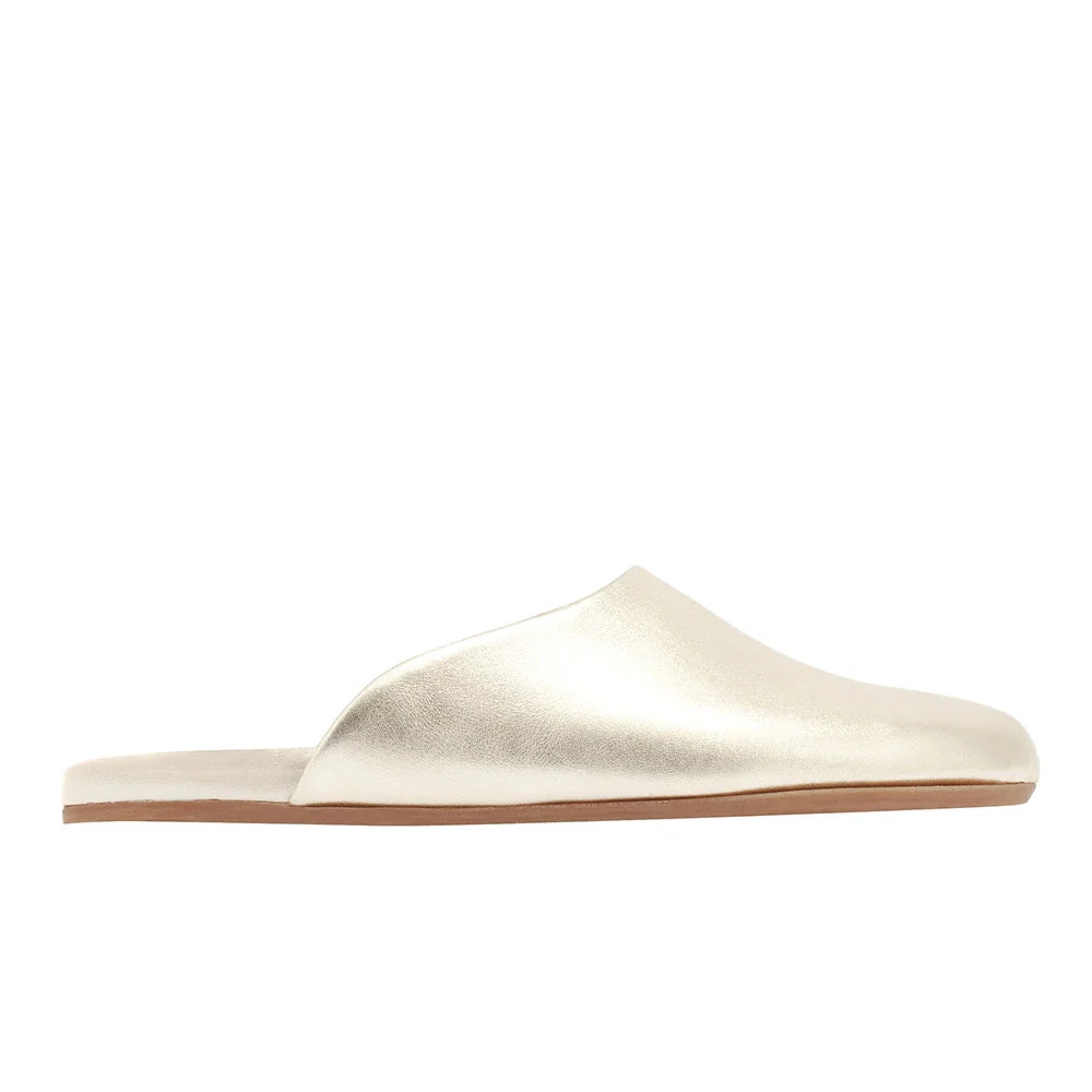 The Slipper Leather Platinum | Ancient Greek Sandals