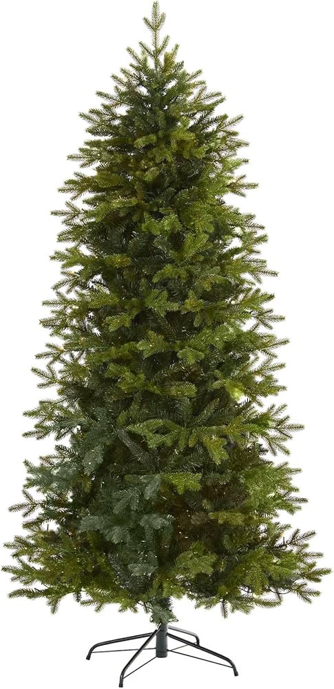 Nearly Natural 7ft. Belgium Fir Natural-Look Artificial Christmas Tree with 1894 Bendable Branche... | Amazon (US)