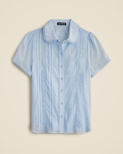 Button-up short-sleeve shirt in cotton voile | J. Crew US