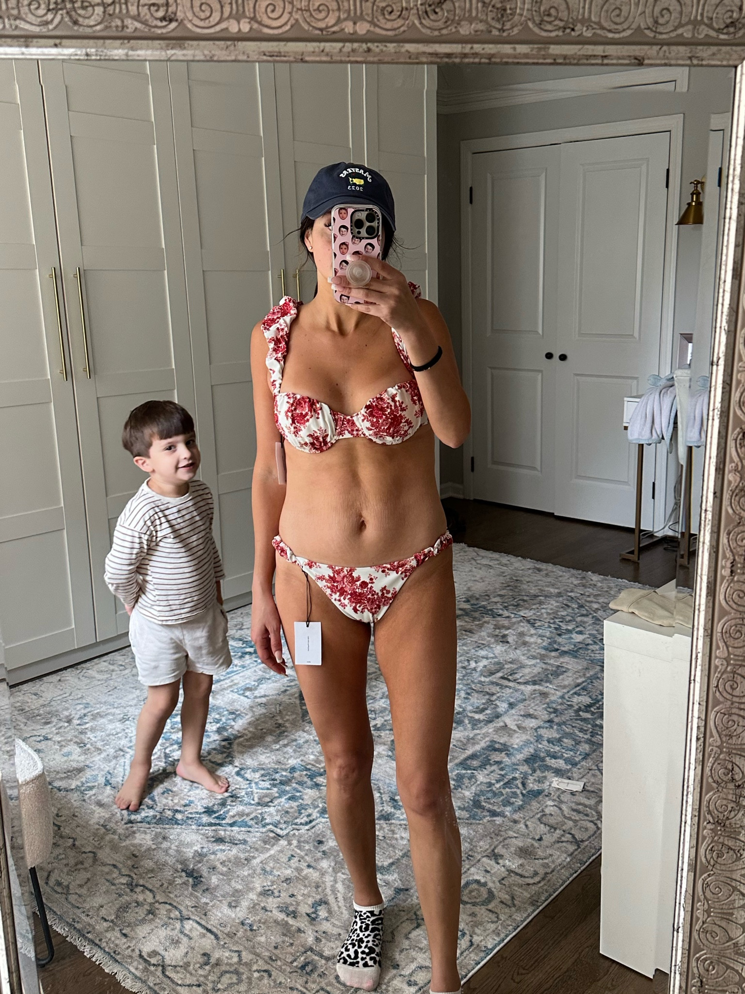 Red floral bikini swimsuit 
Revolve


#LTKunder100 #LTKswim