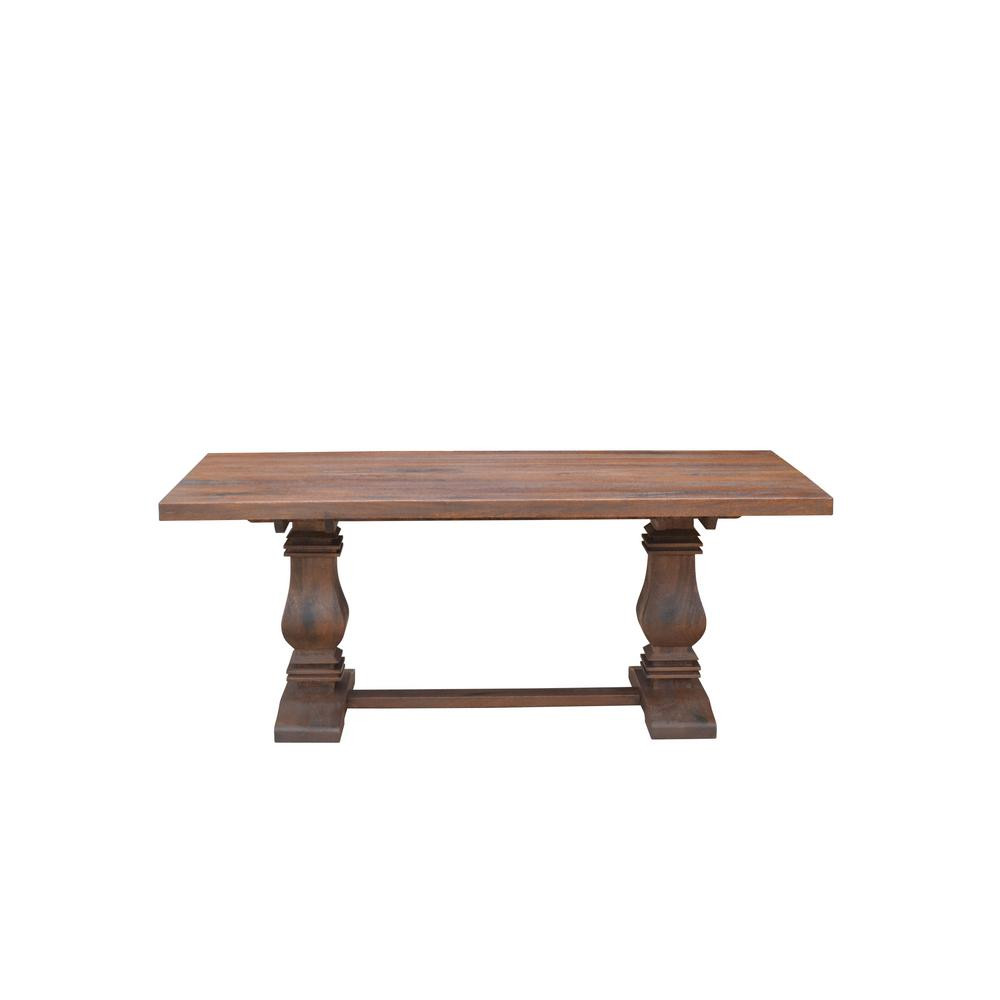 Aldridge Antique Walnut Rectangular Dining Table | The Home Depot