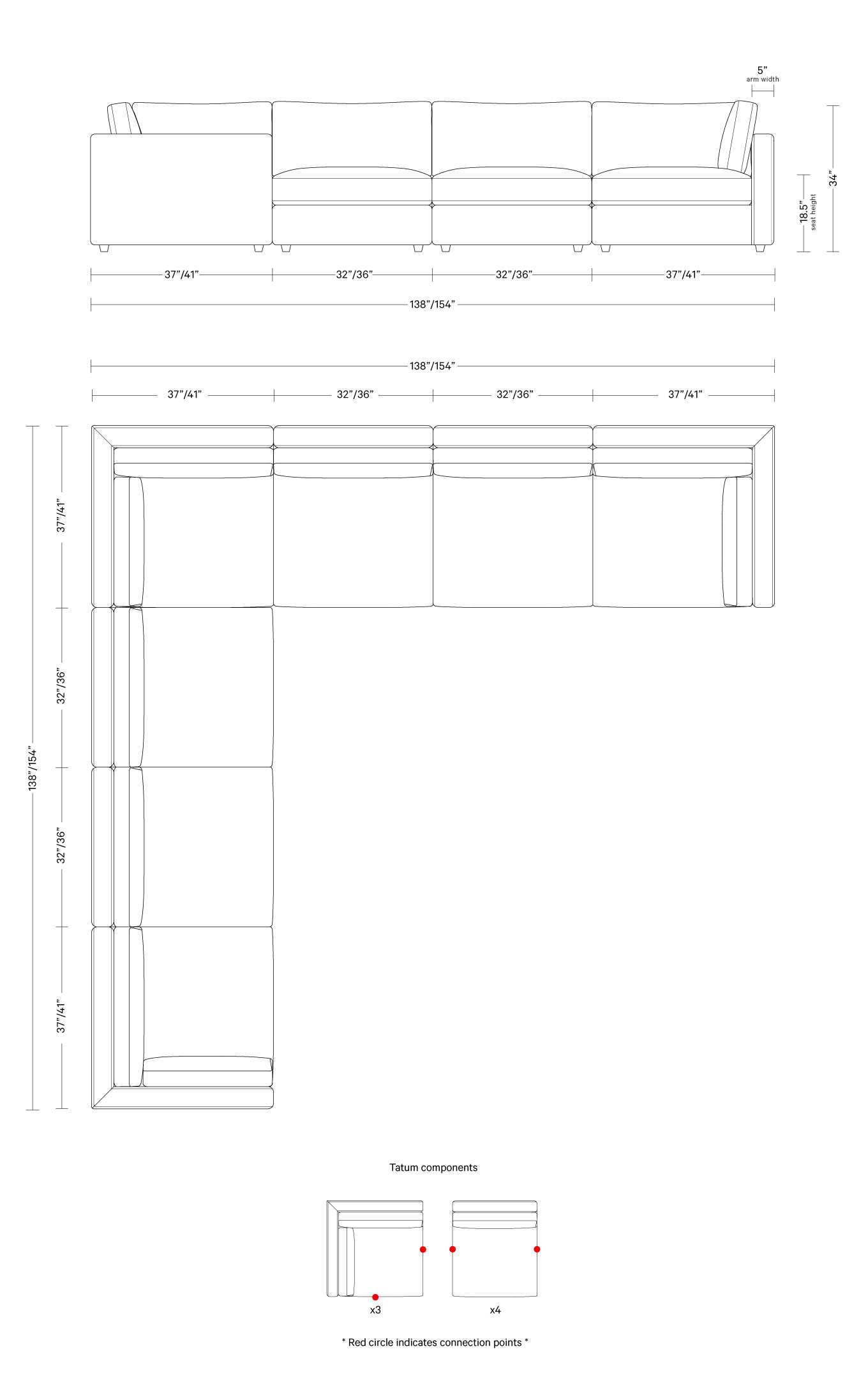 Tatum Modular 6-Seat Corner Sectional | Interior Define