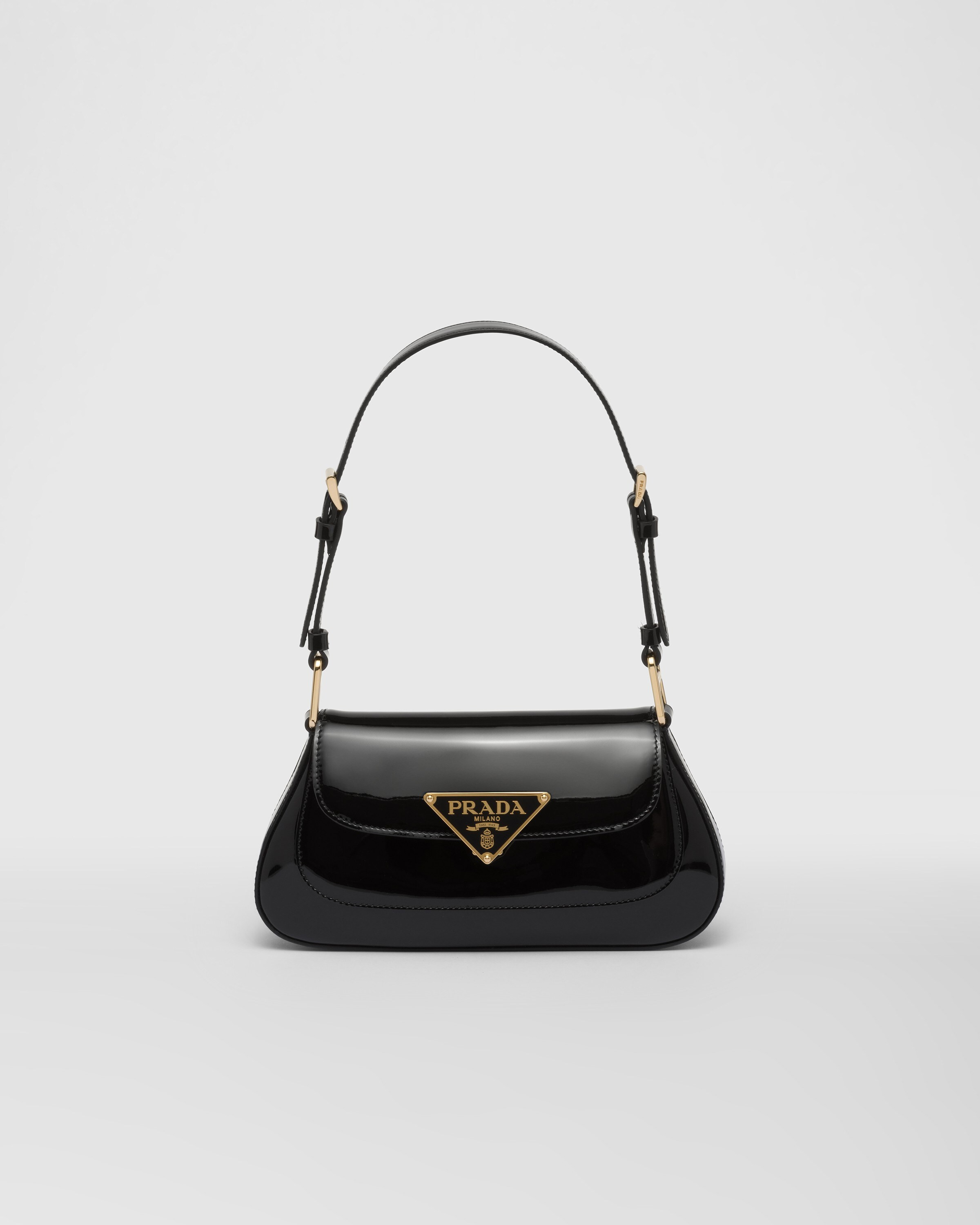 Patent leather shoulder bag | Prada Spa US