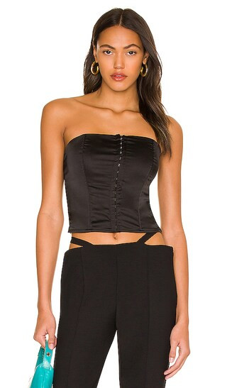 Cailyn Corset Top in Black | Revolve Clothing (Global)