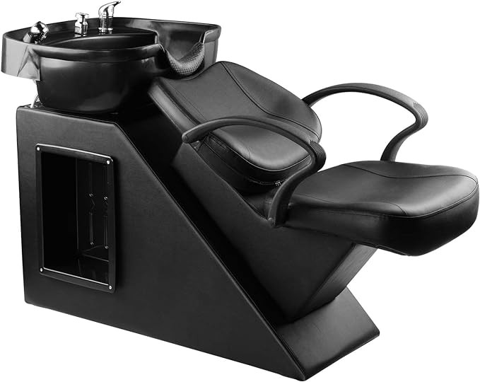 Ainfox Shampoo Barber Backwash Chair, ABS Plastic Shampoo Bowl Sink Chair for Spa Beauty Salon (B... | Amazon (US)