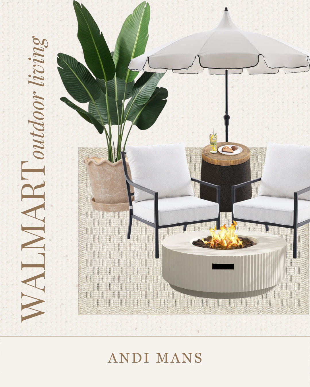 Walmart has some really great finds to create an earthy oasis in your backyard. I love how these simple pieces come together to create such a put together outdoor living space. 

 #LTKSeasonal #LTKHome