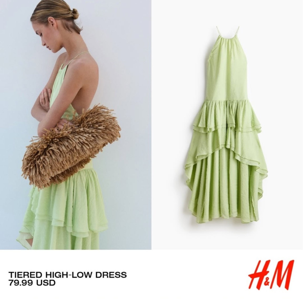 TIERED HIGH-LOW DRESS
It’s wedding guest dress idea. Great for destination, garden, and winery wedding.