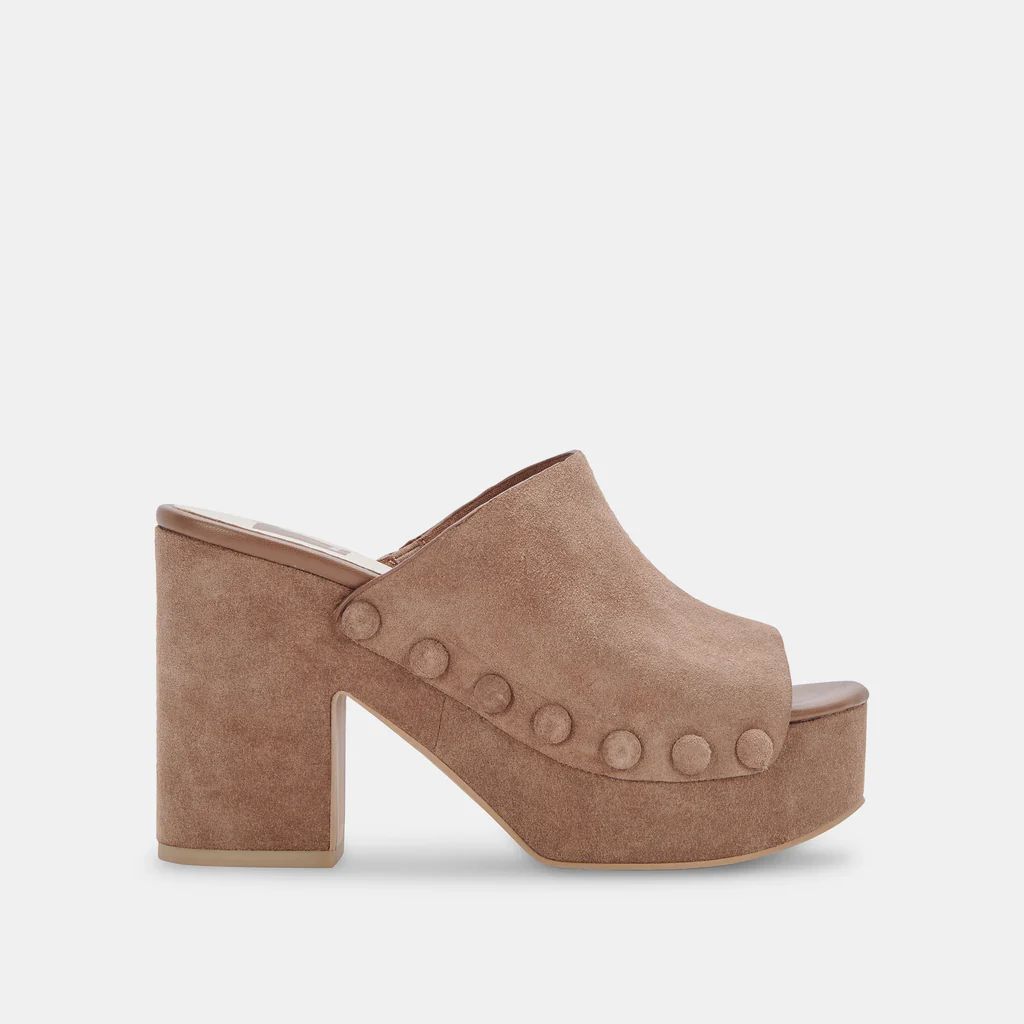 EMOL HEELS MUSHROOM SUEDE | DolceVita.com