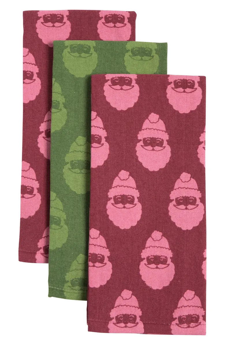 ENVOGUE Holiday Santa Faces Dish Towels - Set of 3 | Nordstromrack | Nordstrom Rack