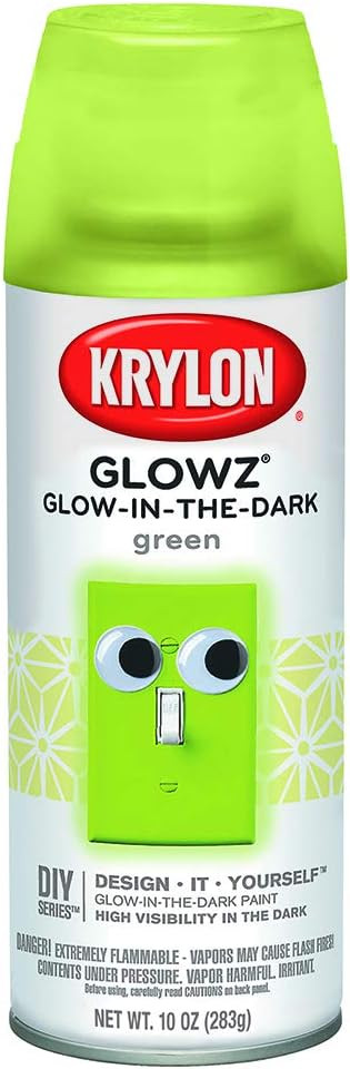 Krylon K03051000 Glowz Spray Paint, Large Can, Green, 10 Ounce | Amazon (US)