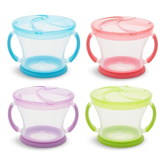 Munchkin® Snack Catcher® Toddler Snack Cups, 4 Pack, Blue/Green/Pink/Purple | Amazon (US)