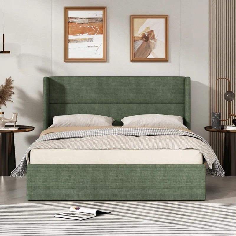 Latitude Run® Gaillarde Hydraulic Lift Up Storage Upholstered Platform Bed & Reviews | Wayfair | Wayfair North America