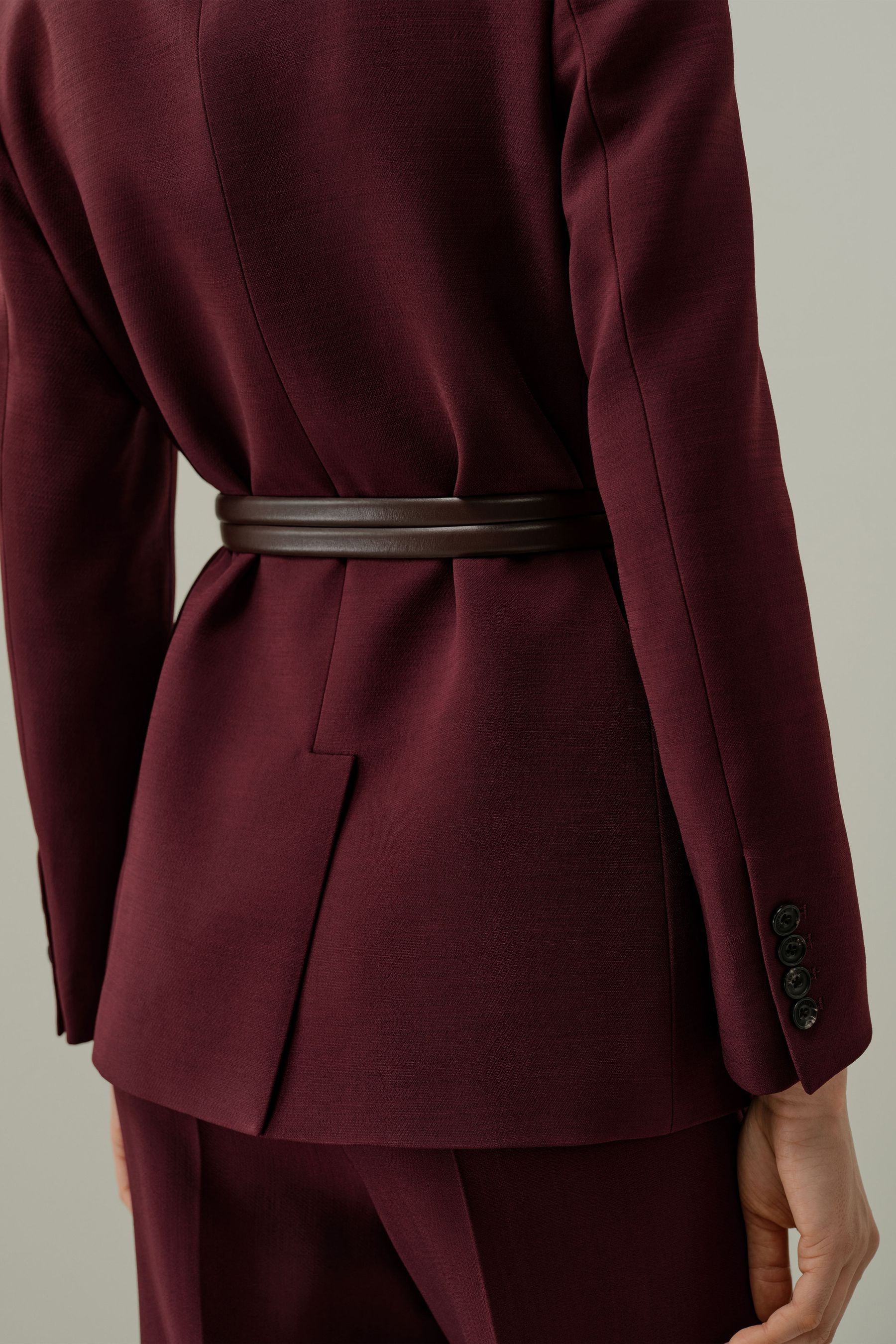 Slim Double-Strap Leather Belt | LILYSILK