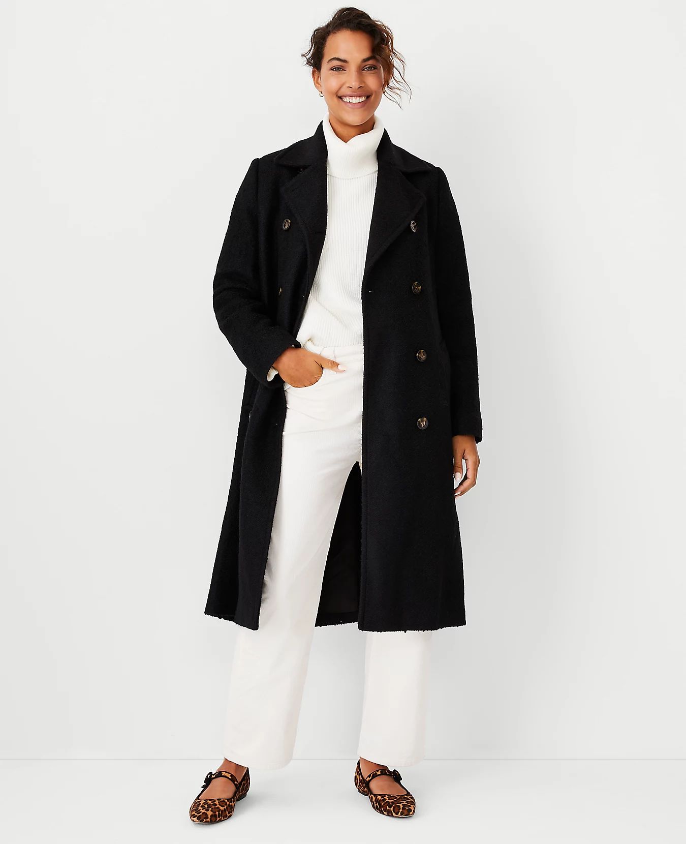 Textured Double Breasted Coat | Ann Taylor (US)