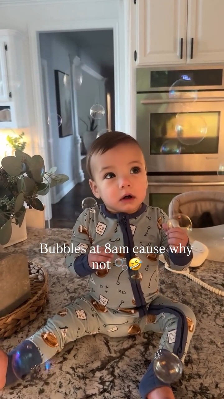 Bubble fun with Duke this morning! 🫧 Linking his football pajamas! 🏈

#LTKBaby #LTKmomlife #LTKKids