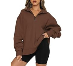Trendy Queen Womens Hoodies Oversized Sweatshirts Half Zip Pullover Fall Fashion Outfits 2023 Y2k... | Amazon (US)