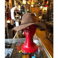 Vintage Western Brown Suede Hat, Cowboy Festival Hat | Etsy (US)