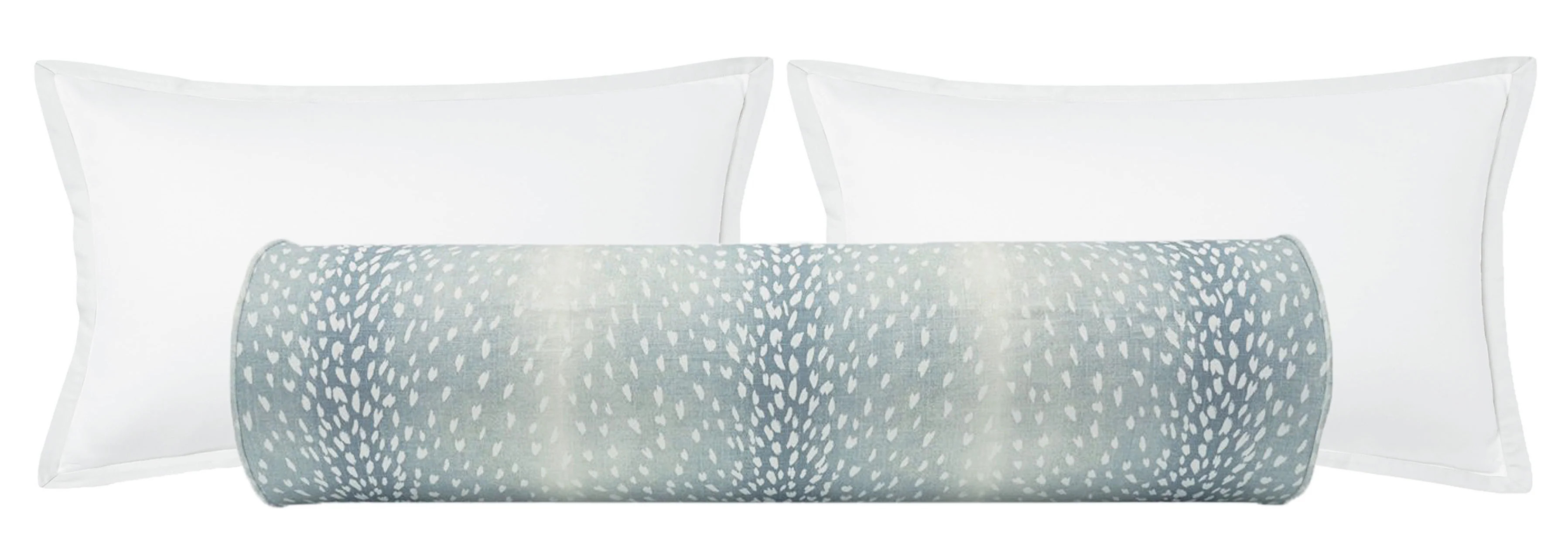The Bolster :: Antelope Linen Print // Spa Blue | LITTLE DESIGN COMPANY