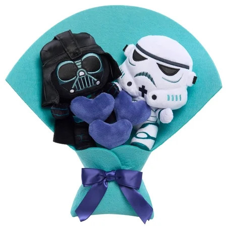 STAR WARS™ Valentine Medium 13-inch Bouquet Plush, 2 Plush Dolls Included, Ages 3+ | Walmart (US)