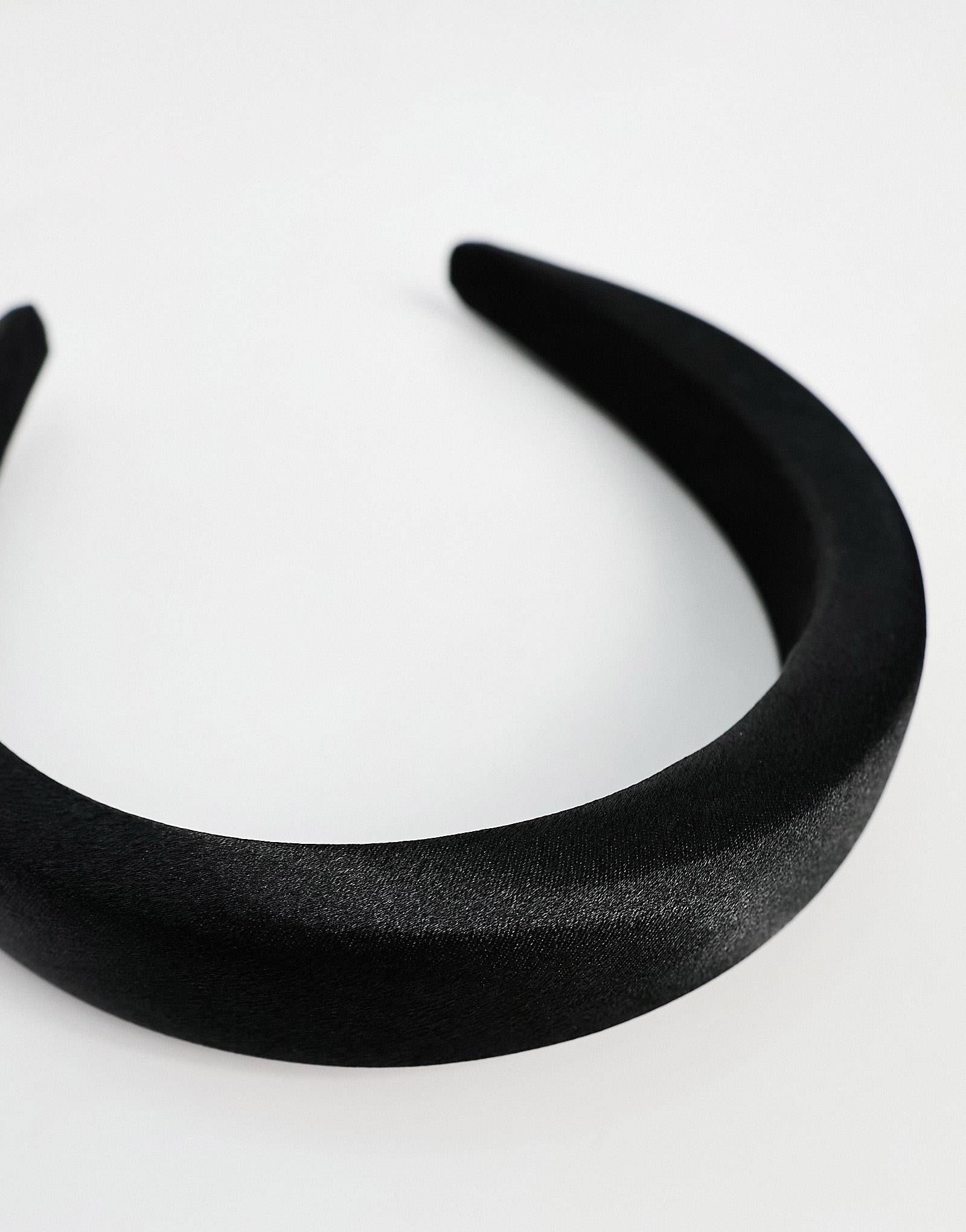 DesignB London satin padded headband in black | ASOS (Global)