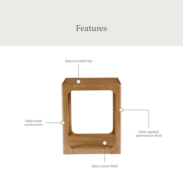 My Texas House Haven End Table, Living Room, Warm Brown | Walmart (US)