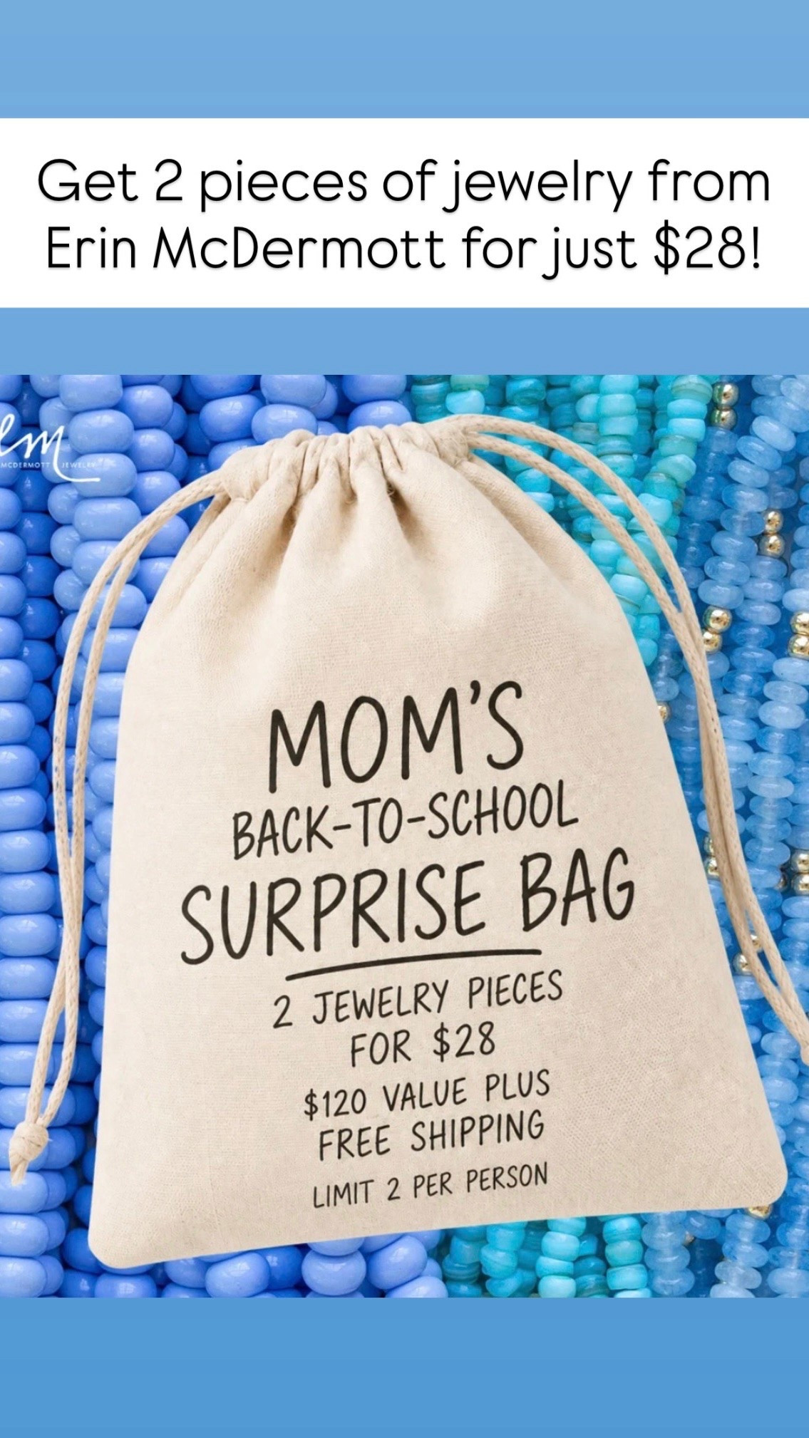 Surprise goody bags! 2 pieces of jewelry for just $28! Love everything from Erin McDermott Jewelry!!

#LTKootd #LTKOver40 #LTKSaleAlert