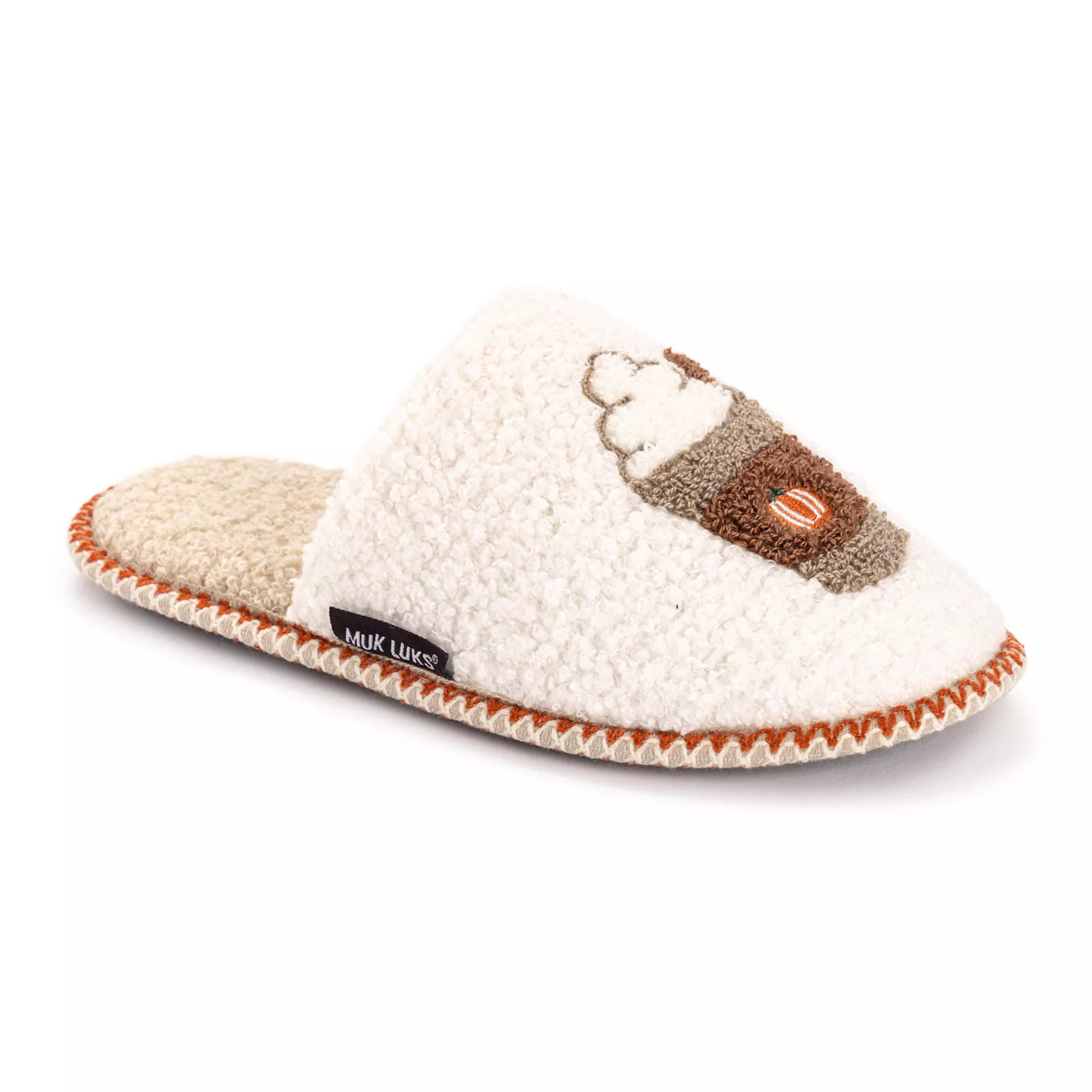 MUK LUK Novelty Women's Scuff Slippers, Size: XL, Pumpkin Spice Latte | Kohl's