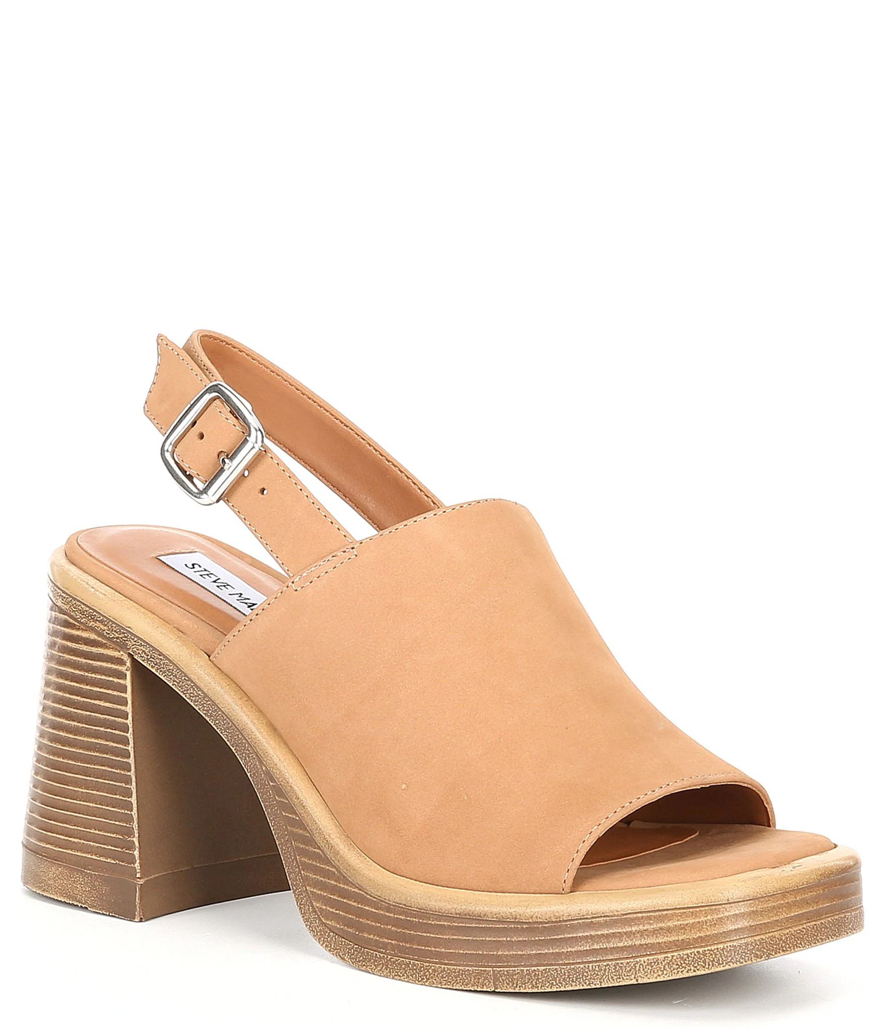 Steve Madden Forza Nubuck Suede Block Heel Slingback Platform Clog Sandals | Dillard's | Dillard's