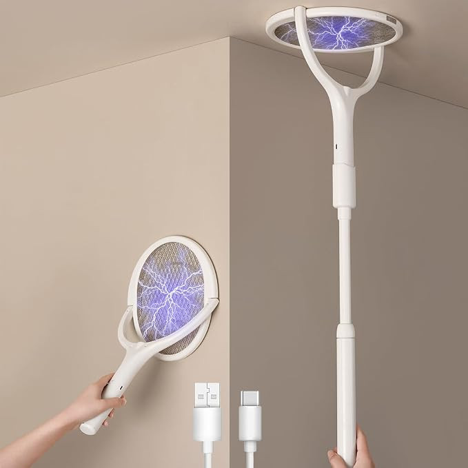 GeckoMan 2-Pack Electric Fly Swatter Electric Fly Zapper Bug Zapper Racket | Amazon (US)