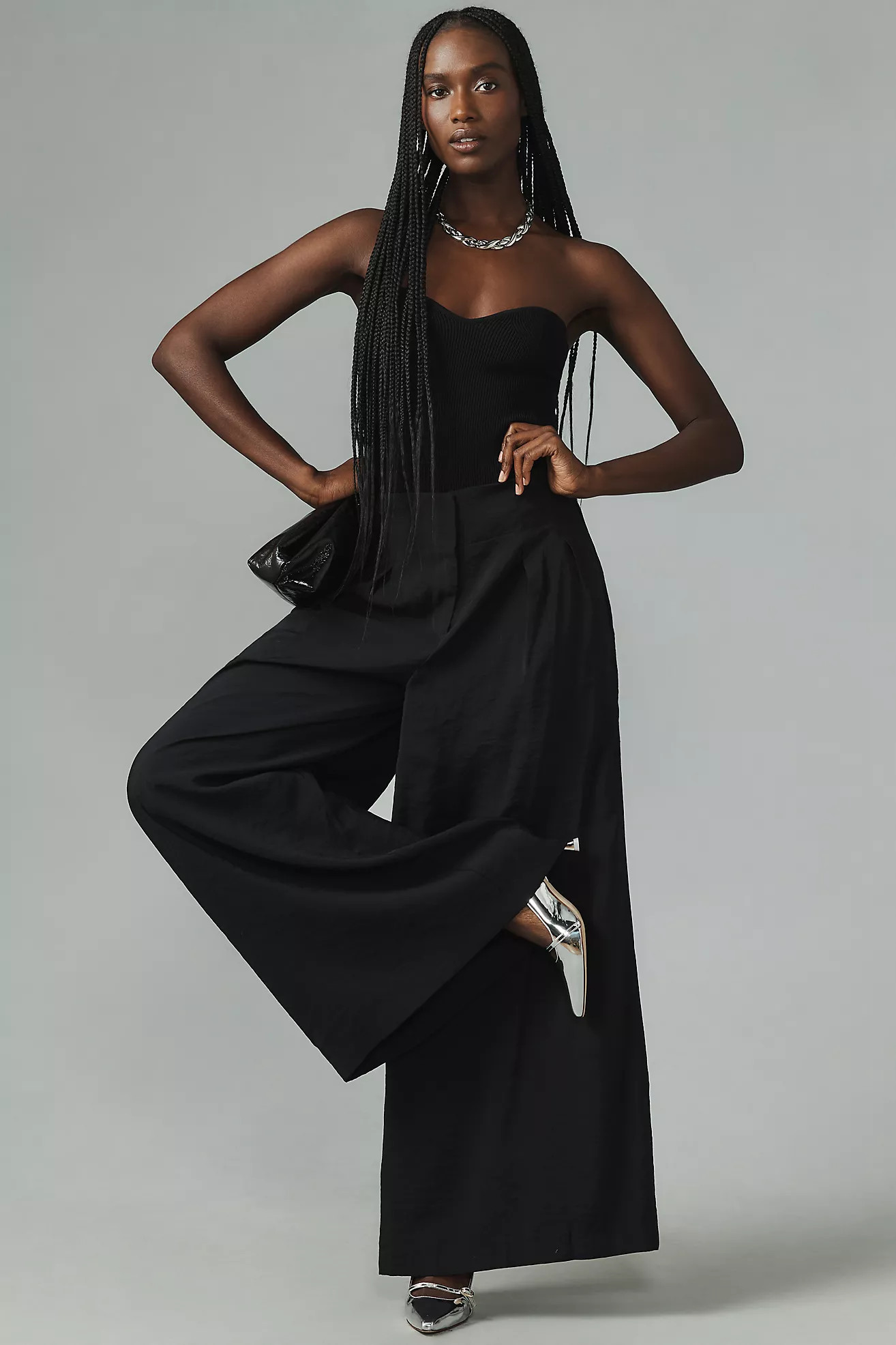 By Anthropologie High-Rise Pleated Wide-Leg Trousers | Anthropologie (US)