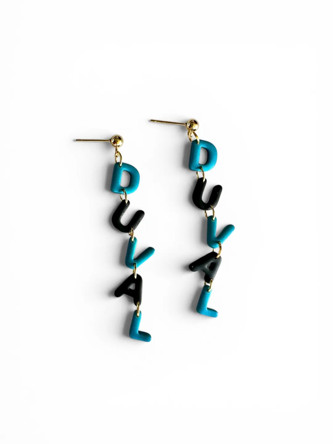 DUVAL Earrings | Football Earrings | Game Day Earrings | Jaguars Inspired Jewelry | Team Spirit E... | Etsy (Global)