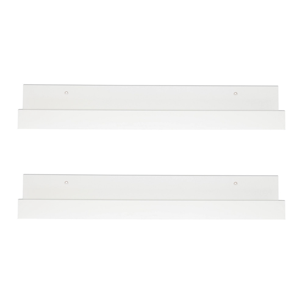 24"" x 3.5"" 2pc Decorative Wall Shelf Set White - Kate & Laurel All Things Decor | Target