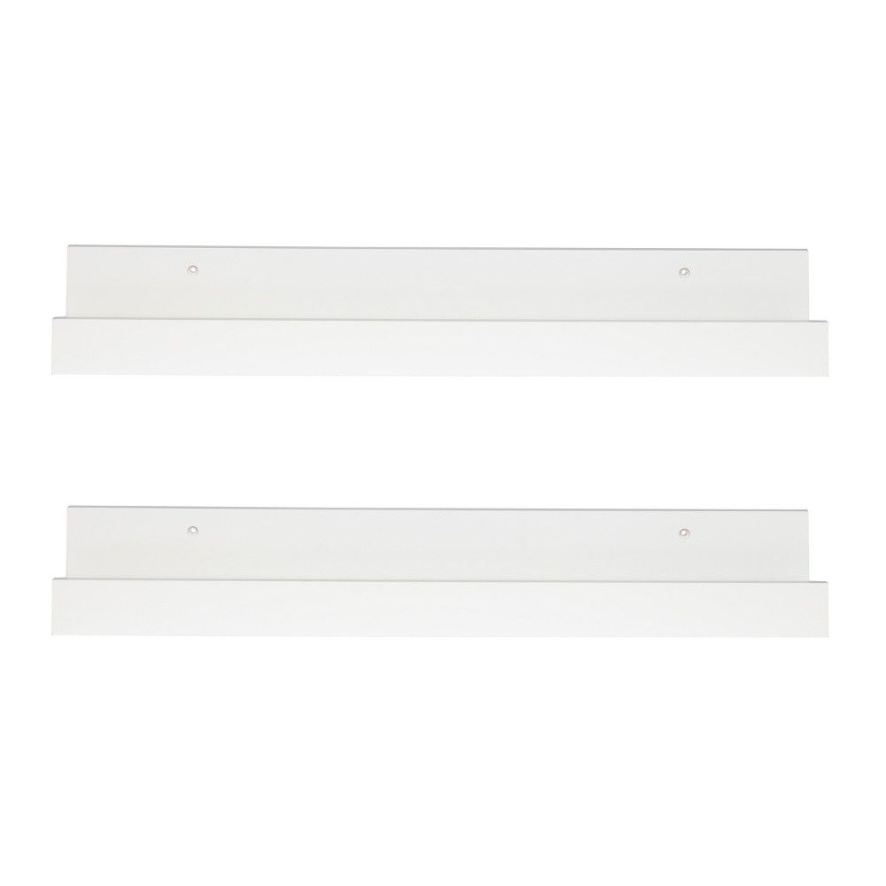 24"" x 3.5"" 2pc Decorative Wall Shelf Set White - Kate & Laurel All Things Decor | Target