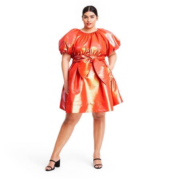 Puff Sleeve Volume Dress - Christopher John Rogers for Target Orange | Target