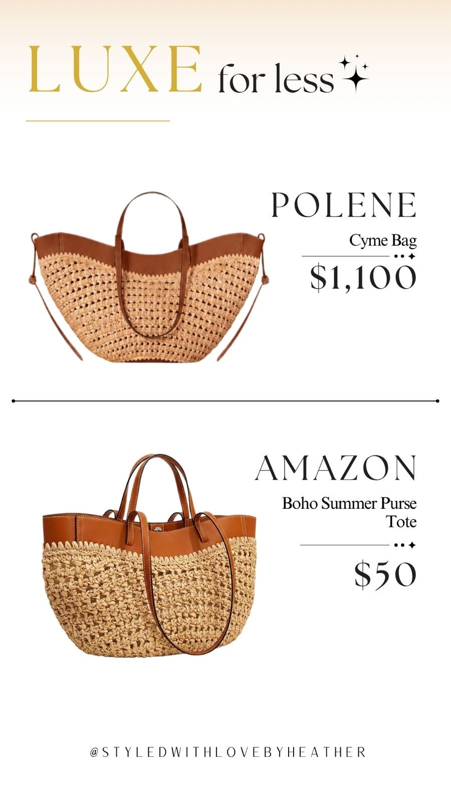 The viral Polène Cyme look for less? I found it. 🙌

This woven tote has the same chic, elevated aesthetic without the $1,100 price tag. It's the perfect everyday bag for errands, brunch, work, vacation, and everything in between.

Why spend over $1K when you can get the look for $50? 🤍

 

 #LTKootd #LTKstorytime #LTKSaleAlert