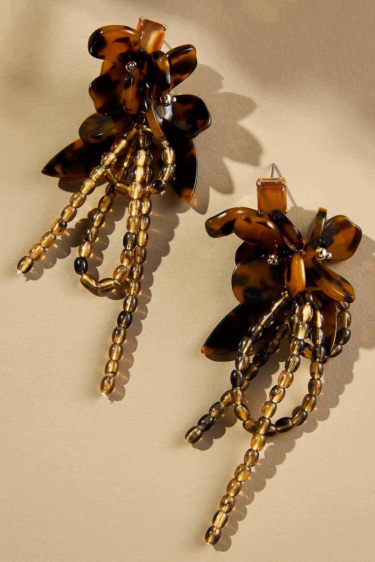 Beaded Flower Bouquet Drop Earrings | Anthropologie (US)