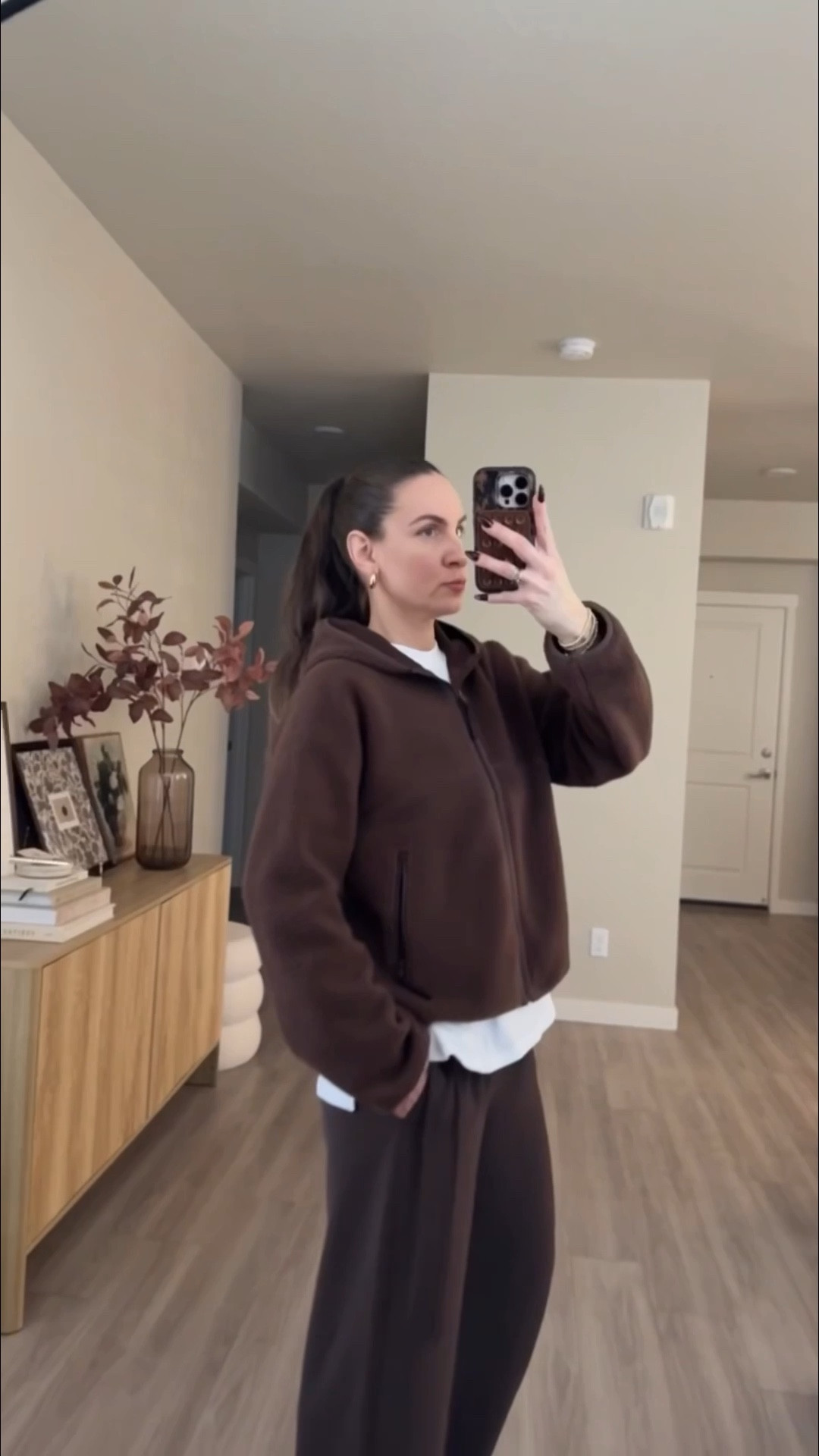 amazon brown fleece jacket 

ps aritzia is on major sale.  linked things i own and love 