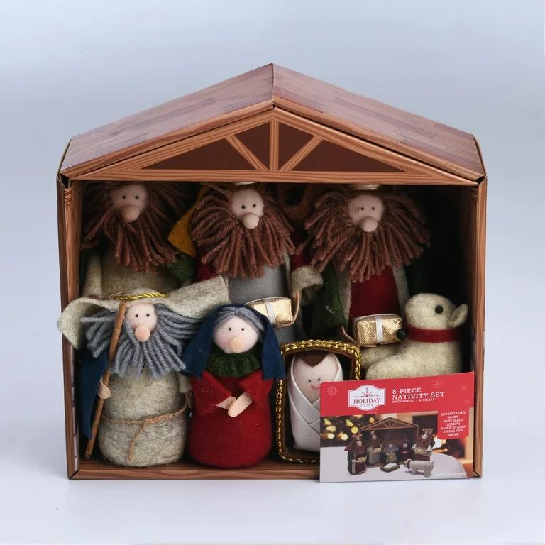 Fabric Nativity Scene, Multicolor, 8 Pieces, by Holiday Time | Walmart (US)