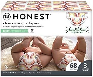 The Honest Company Club Box Clean Conscious Diapers Spring Seasonal Size, Catching Rainbows, 68 C... | Amazon (US)