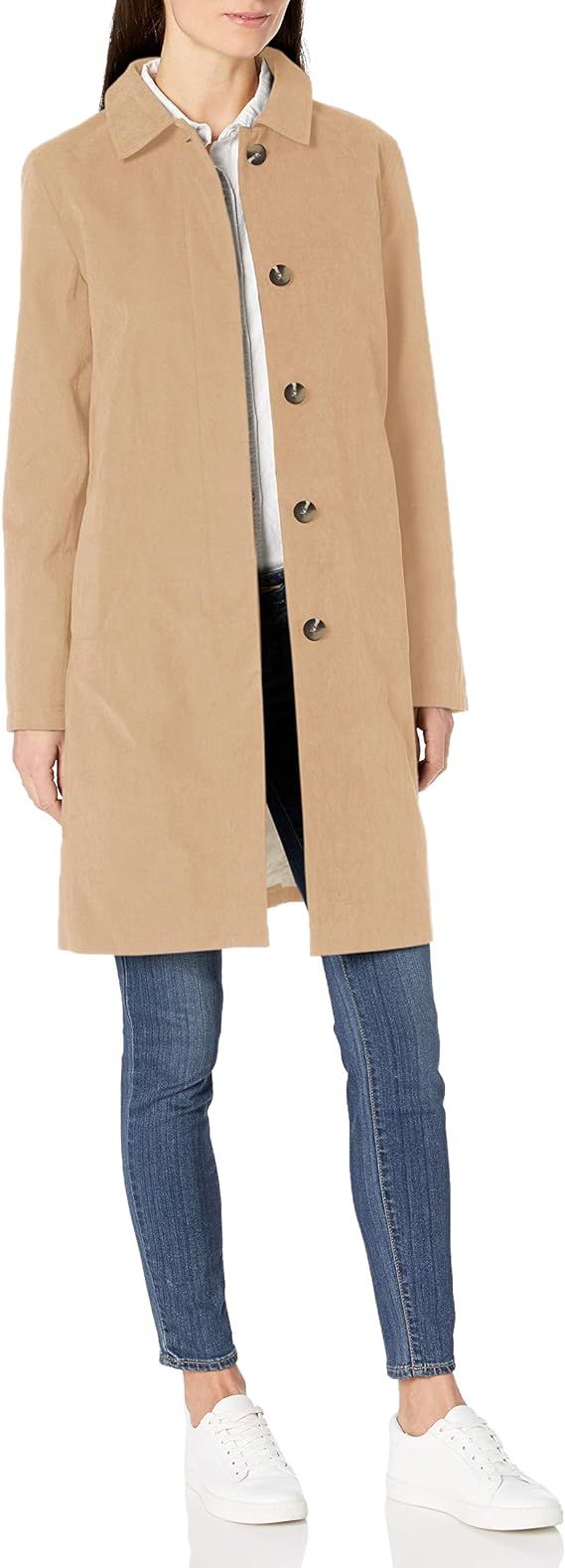 Amazon Essentials Women's Water-Resistant Collar Coat | Amazon (US)