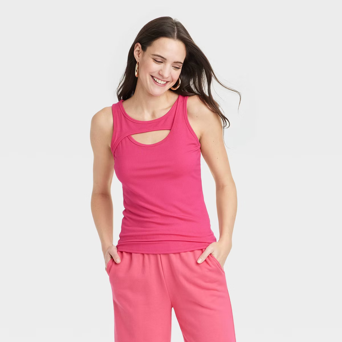 Women's Slim Fit Cut-Out Tank Top - A New Day™ | Target