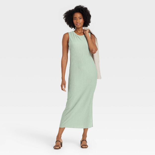 Women's Sleeveless Plisse Knit Dress - A New Day™ | Target