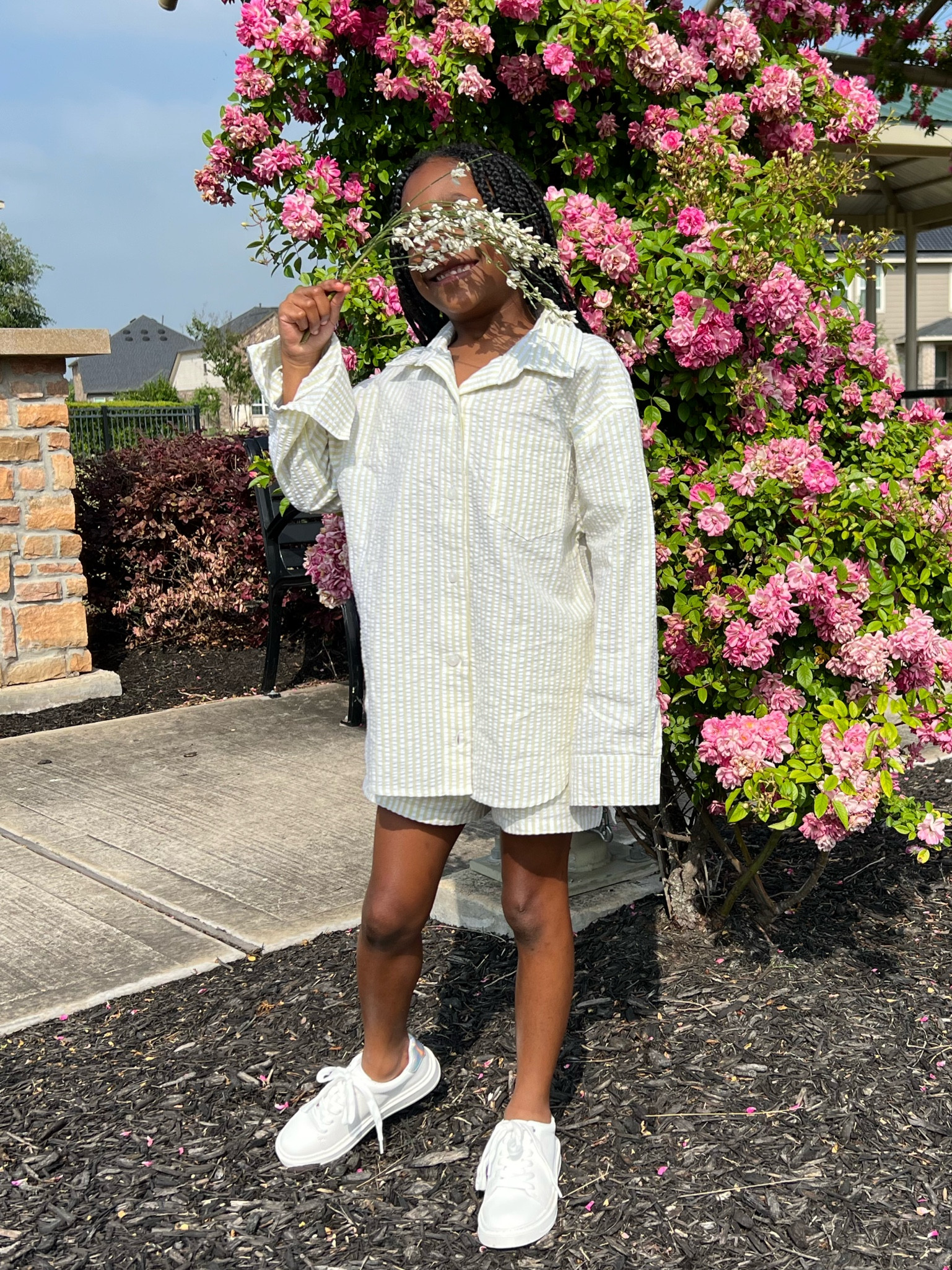 The cutest poplin shirt set for girls and white sneakers! 

#LTKkids #LTKfamily #LTKshoecrush