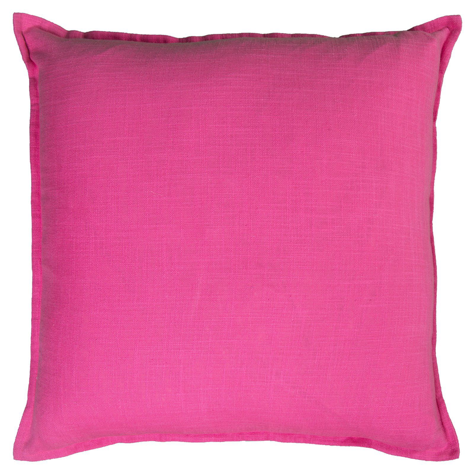 Rizzy Home Solid Cotton Decorative Throw Pillow, 20" x 20", Hot Pink | Walmart (US)