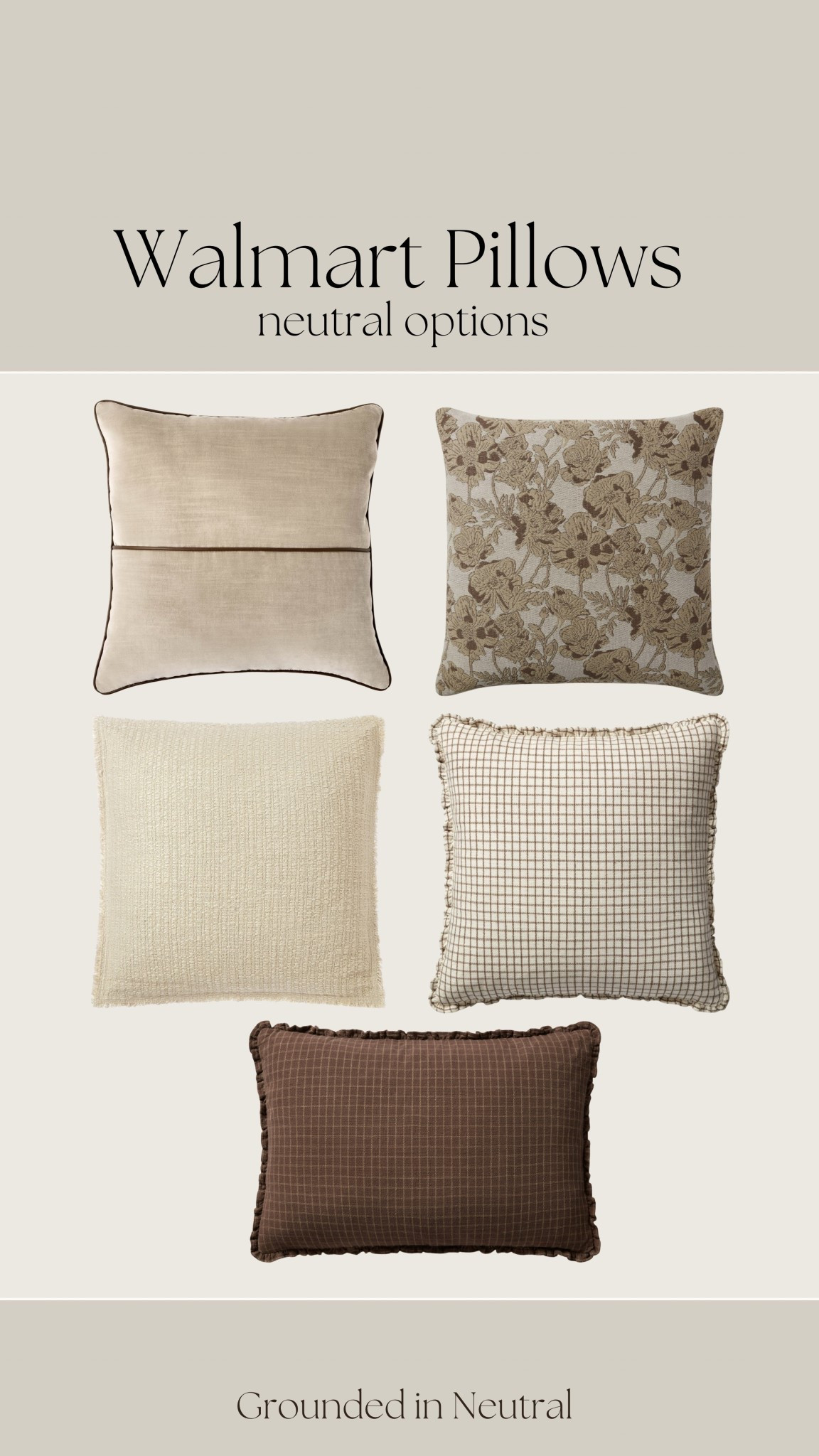 Walmart neutral pillows 🤎🧸

#LTKHome #LTKSaleAlert #LTKSeasonal