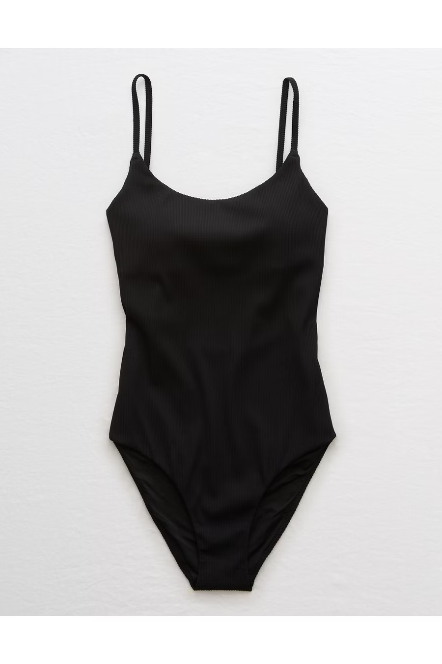 Aerie Ribbed Tie Back One Piece Swimsuit | American Eagle Outfitters (US & CA)